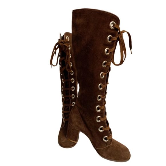 Marc Jacobs Shoes - Marc Jacobs Boots Knee High Brown Lace Up Boots